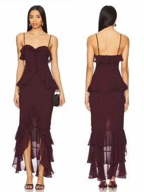 Lovers and Friends Melissa Gown Wine Red Size Small NEW! NWT Formal Maxi Dress